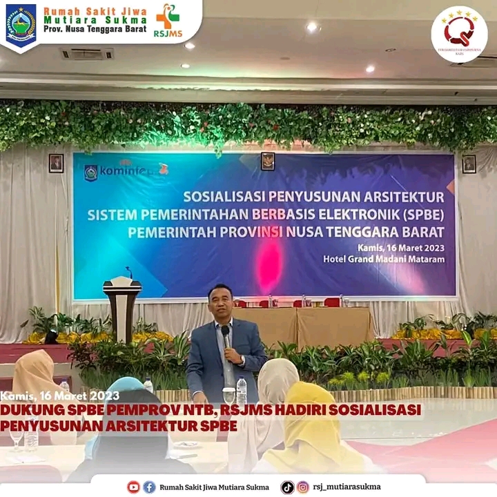 DUKUNG SPBE PEMPROV NTB, RSJMS HADIRI SOSIALISASI PENYUSUNAN ARSITEKTUR SPBE